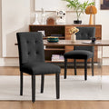 Sedia da pranzo trapuntata in similpelle nera/grigia/marrone/beige, set da 2