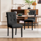 Sedia da pranzo trapuntata in similpelle nera/grigia/marrone/beige, set da 2