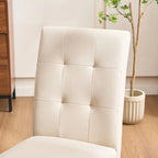 Sedia da pranzo trapuntata in similpelle nera/grigia/marrone/beige, set da 2