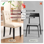 Sedia da pranzo trapuntata in similpelle nera/grigia/marrone/beige, set da 2