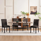 Sedia da pranzo trapuntata in similpelle nera/grigia/marrone/beige, set da 2