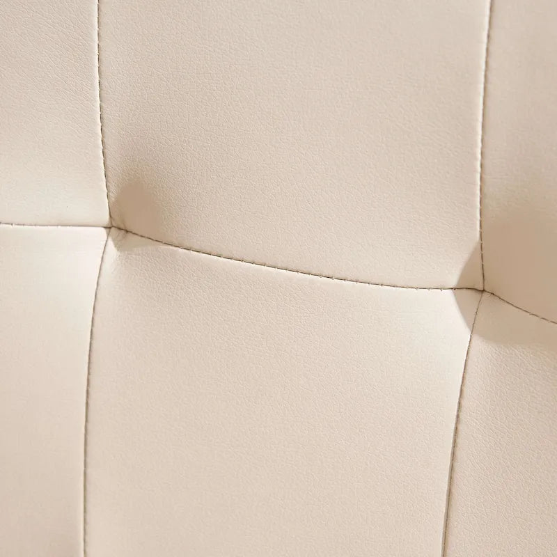 Sedia da pranzo trapuntata in similpelle nera/grigia/marrone/beige, set da 2