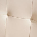 Sedia da pranzo trapuntata in similpelle nera/grigia/marrone/beige, set da 2