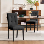 Sedia da pranzo trapuntata in similpelle nera/grigia/marrone/beige, set da 2