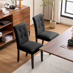 Sedia da pranzo trapuntata in similpelle nera/grigia/marrone/beige, set da 2