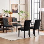 Sedia da pranzo trapuntata in similpelle nera/grigia/marrone/beige, set da 2