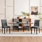 Sedia da pranzo trapuntata in similpelle nera/grigia/marrone/beige, set da 2