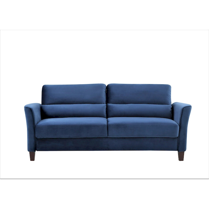 Divano a 3 Posti con Braccioli Inclinati in Velluto Rosa/Grigio/Avorio/Blu Scuro, Stile Mid-Century
