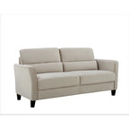 Divano a 3 Posti con Braccioli Inclinati in Velluto Rosa/Grigio/Avorio/Blu Scuro, Stile Mid-Century