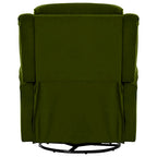 Poltrona reclinabile girevole in velluto verde/marrone chiaro, 1 posto