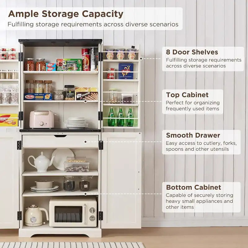 Mobile da cucina rustico blu/grigio/marrone/nero/bianco con ante a scomparsa e doppie porte scorrevoli, per 1 persona