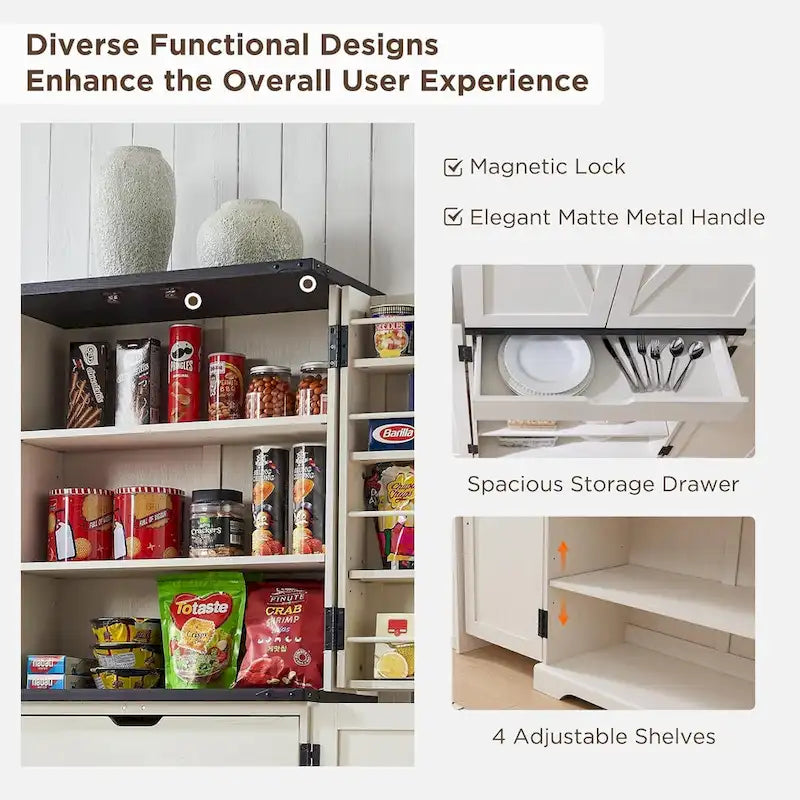 Mobile da cucina rustico blu/grigio/marrone/nero/bianco con ante a scomparsa e doppie porte scorrevoli, per 1 persona