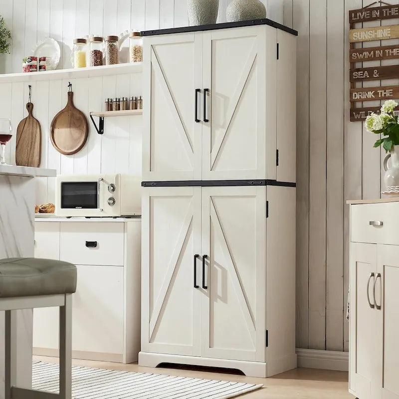 Mobile da cucina rustico blu/grigio/marrone/nero/bianco con ante a scomparsa e doppie porte scorrevoli, per 1 persona