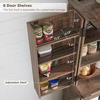Mobile da cucina rustico blu/grigio/marrone/nero/bianco con ante a scomparsa e doppie porte scorrevoli, per 1 persona