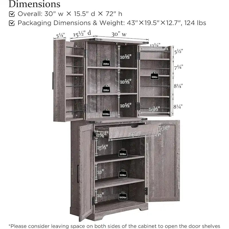 Mobile da cucina rustico blu/grigio/marrone/nero/bianco con ante a scomparsa e doppie porte scorrevoli, per 1 persona