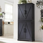 Mobile da cucina rustico blu/grigio/marrone/nero/bianco con ante a scomparsa e doppie porte scorrevoli, per 1 persona