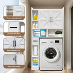 Mobiletto da bagno salvaspazio da mettere sopra il WC, stile rustico, bianco, con ripiani, montaggio a 1 persona