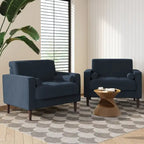 Poltrona d'Appoggio in Velluto a Coste, Stile Mid-Century, Singola o Set da 2