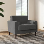 Poltrona d'Appoggio in Velluto a Coste, Stile Mid-Century, Singola o Set da 2
