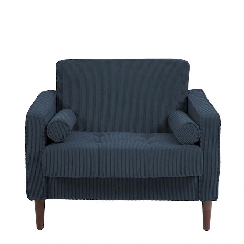 Poltrona d'Appoggio in Velluto a Coste, Stile Mid-Century, Singola o Set da 2