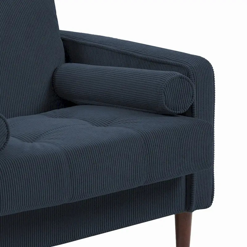 Poltrona d'Appoggio in Velluto a Coste, Stile Mid-Century, Singola o Set da 2