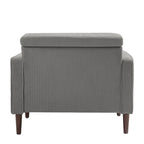 Poltrona d'Appoggio in Velluto a Coste, Stile Mid-Century, Singola o Set da 2