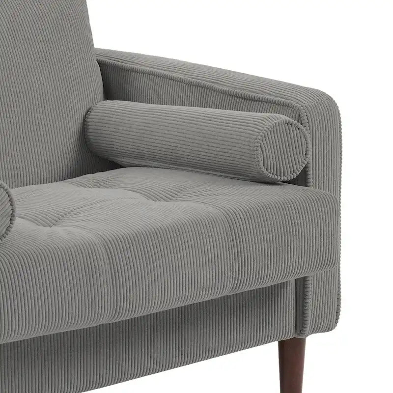 Poltrona d'Appoggio in Velluto a Coste, Stile Mid-Century, Singola o Set da 2
