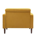 Poltrona d'Appoggio in Velluto a Coste, Stile Mid-Century, Singola o Set da 2