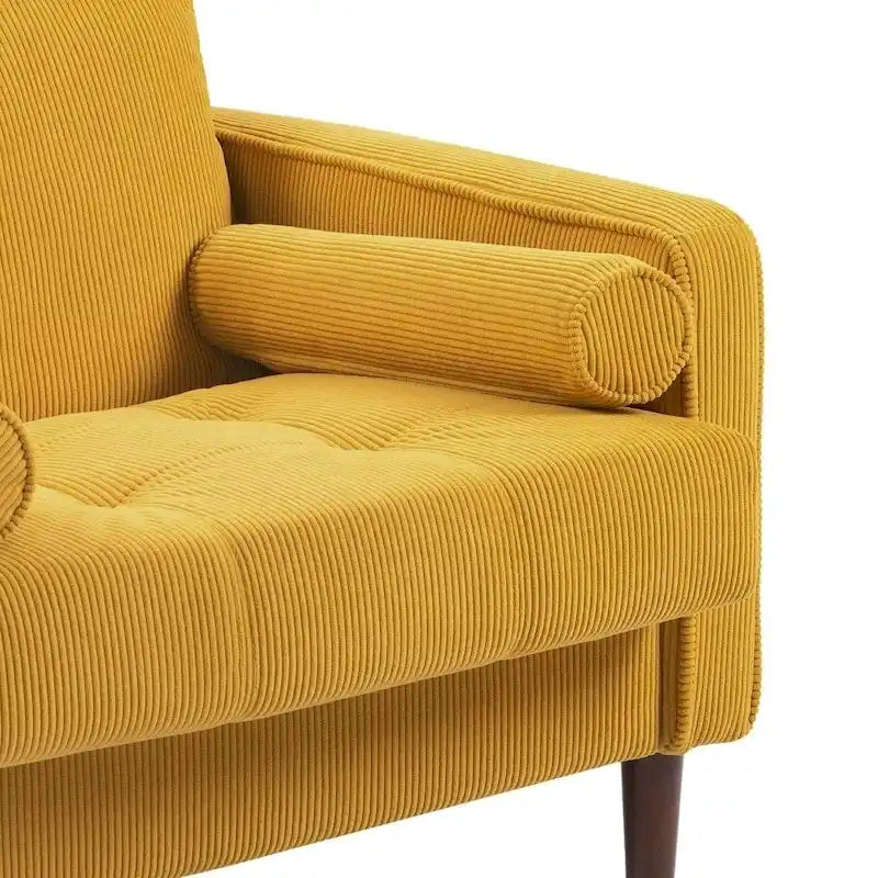 Poltrona d'Appoggio in Velluto a Coste, Stile Mid-Century, Singola o Set da 2