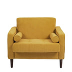 Poltrona d'Appoggio in Velluto a Coste, Stile Mid-Century, Singola o Set da 2