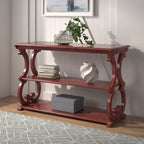 Tavolo a Consolle intagliato in Legno – Rosso Bacca / Verde Salvia Antico / Rovere / Nero Antico