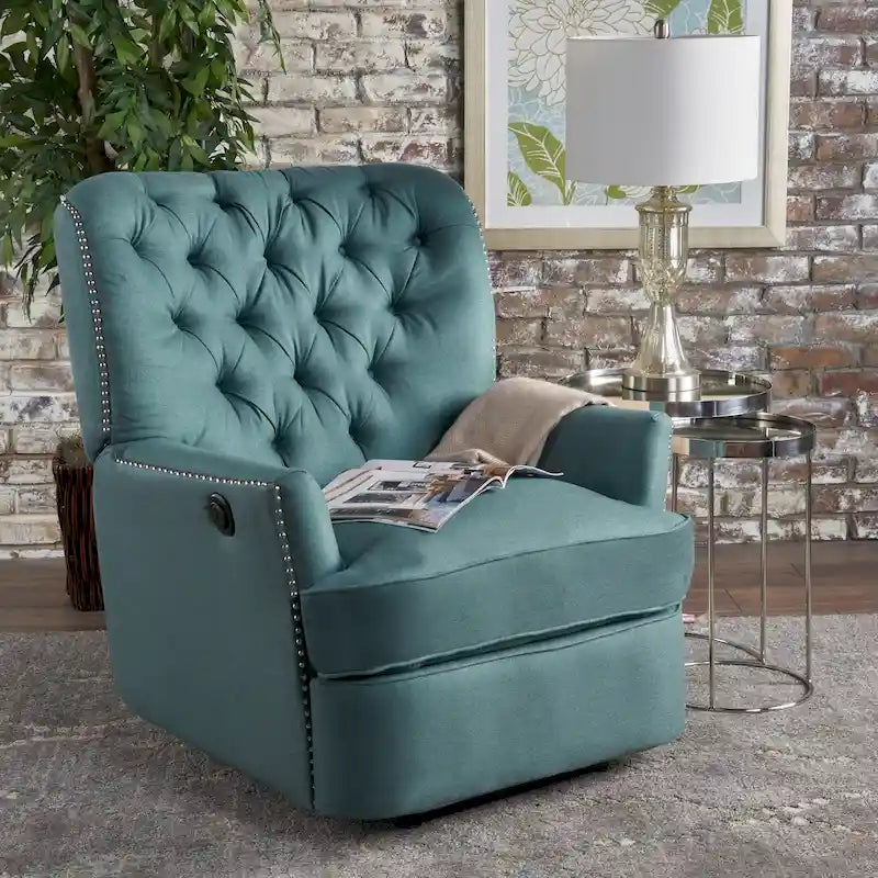 Poltrona reclinabile elettrica in tessuto trapuntato, multicolore, monoposto, gambe nere