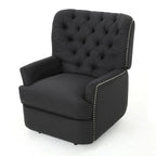 Poltrona reclinabile elettrica in tessuto trapuntato, multicolore, monoposto, gambe nere