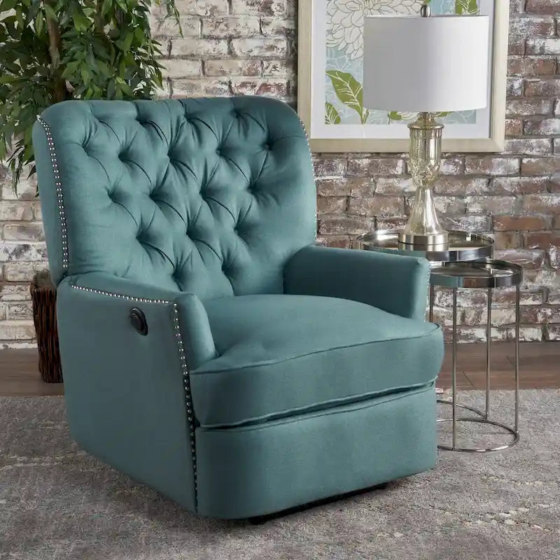 Poltrona reclinabile elettrica in tessuto trapuntato, multicolore, monoposto, gambe nere