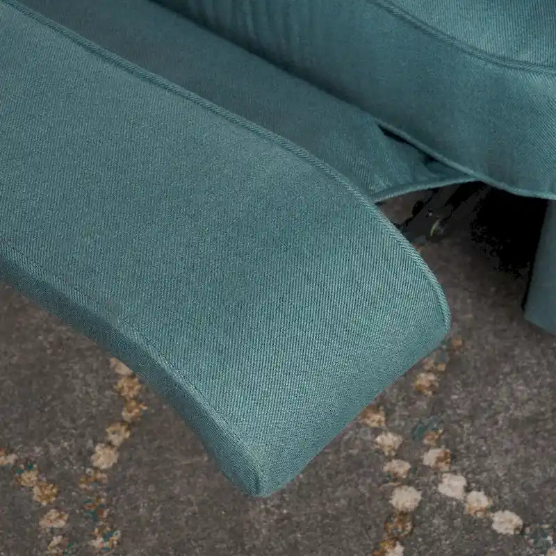 Poltrona reclinabile elettrica in tessuto trapuntato, multicolore, monoposto, gambe nere