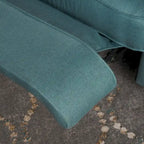 Poltrona reclinabile elettrica in tessuto trapuntato, multicolore, monoposto, gambe nere