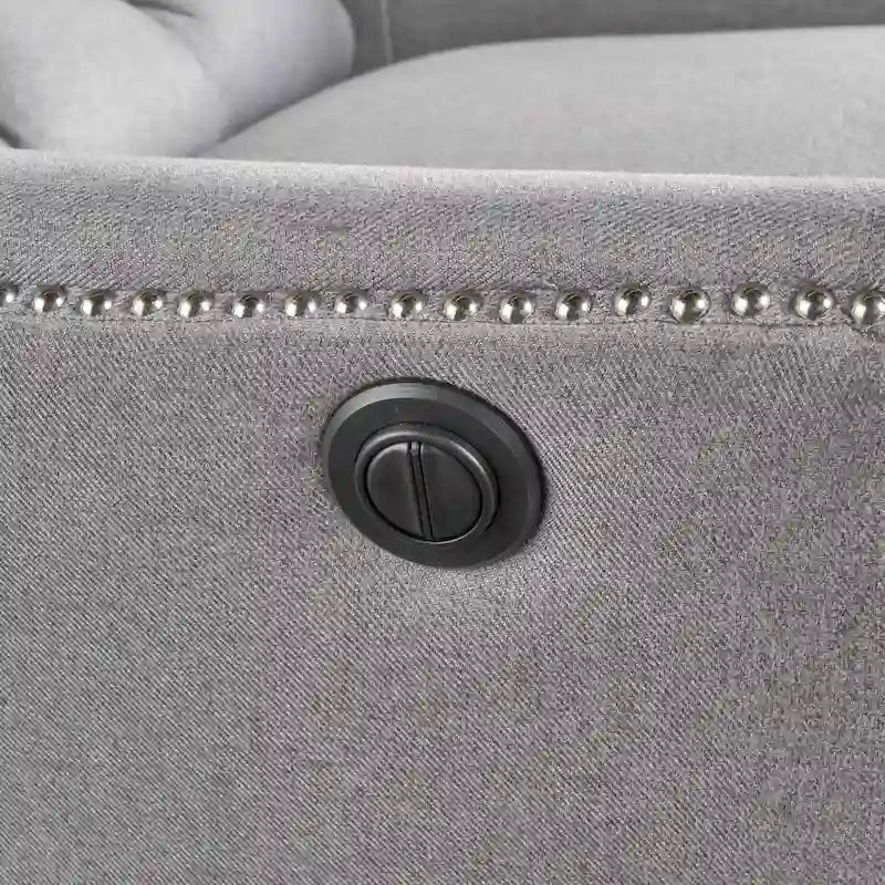 Poltrona reclinabile elettrica in tessuto trapuntato, multicolore, monoposto, gambe nere