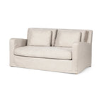 Divano Due Posti con Fodera Rimovibile – Beige / Grigio Ghiaccio / Grigio Antracite