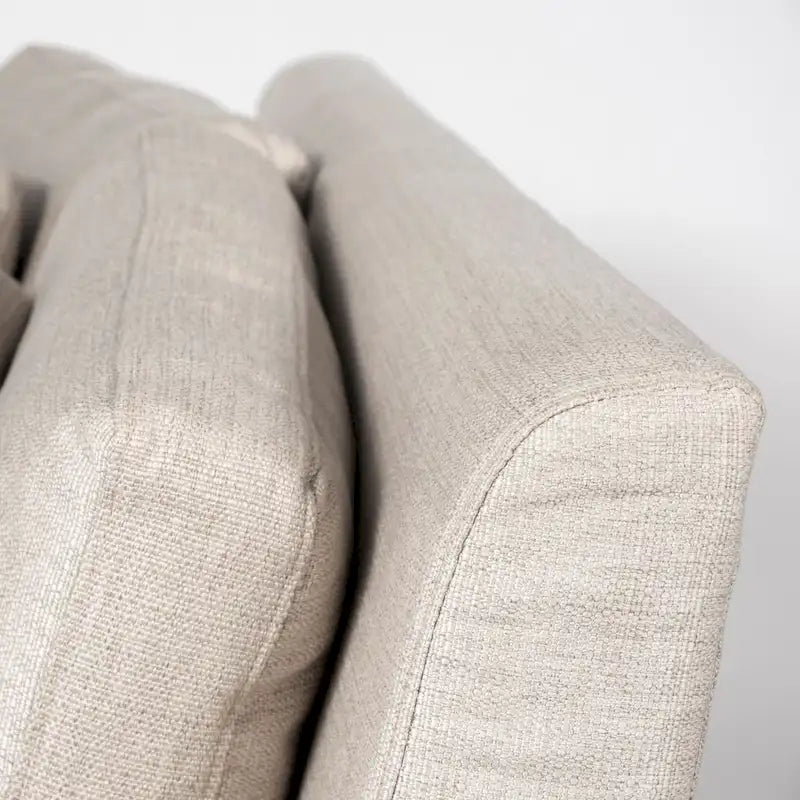 Divano Due Posti con Fodera Rimovibile – Beige / Grigio Ghiaccio / Grigio Antracite
