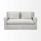 Divano Due Posti con Fodera Rimovibile – Beige / Grigio Ghiaccio / Grigio Antracite