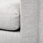 Divano Due Posti con Fodera Rimovibile – Beige / Grigio Ghiaccio / Grigio Antracite