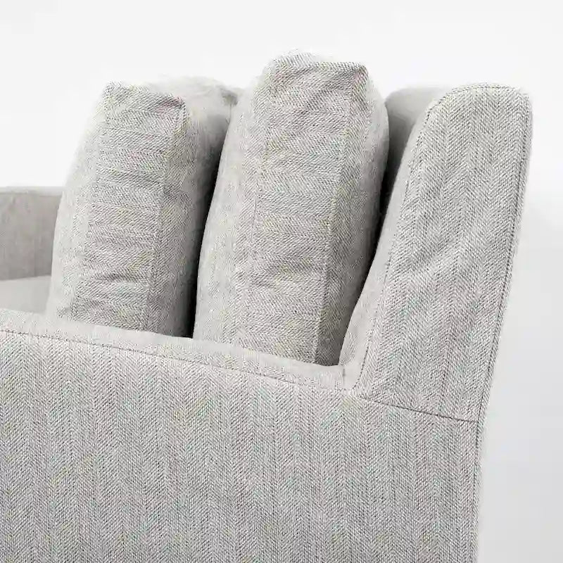 Divano Due Posti con Fodera Rimovibile – Beige / Grigio Ghiaccio / Grigio Antracite