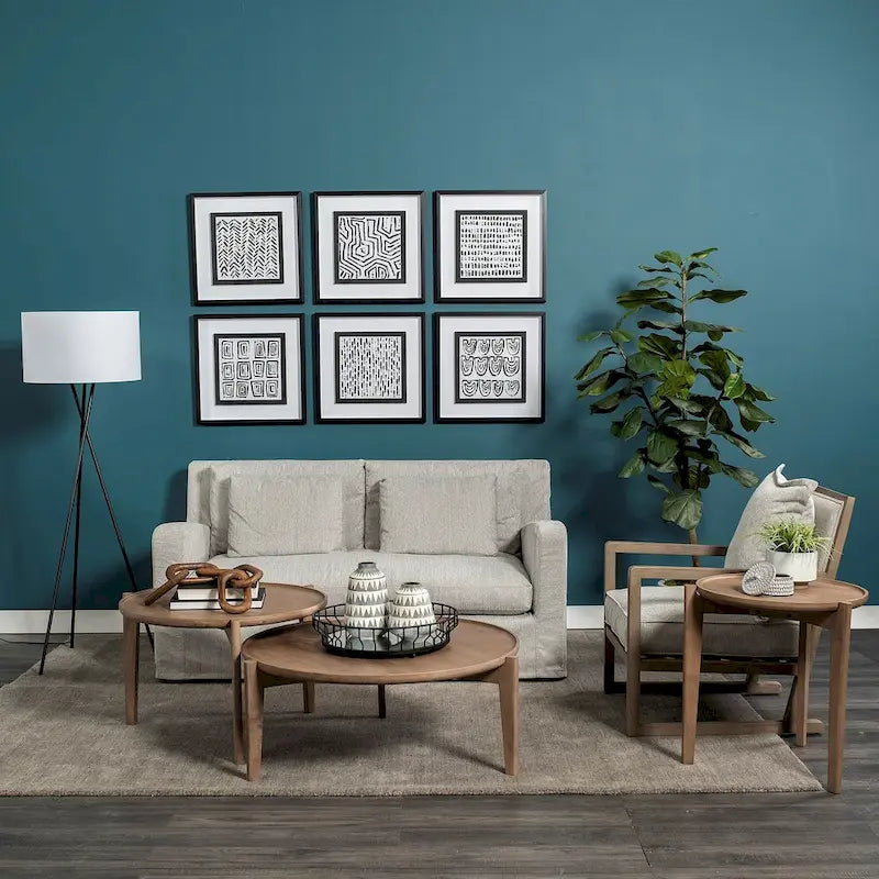 Divano Due Posti con Fodera Rimovibile – Beige / Grigio Ghiaccio / Grigio Antracite