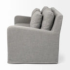 Divano Due Posti con Fodera Rimovibile – Beige / Grigio Ghiaccio / Grigio Antracite
