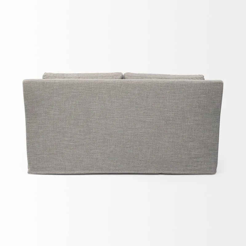 Divano Due Posti con Fodera Rimovibile – Beige / Grigio Ghiaccio / Grigio Antracite