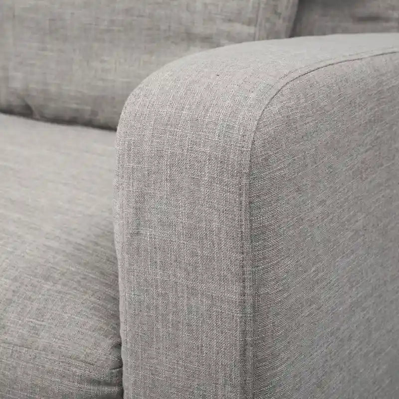 Divano Due Posti con Fodera Rimovibile – Beige / Grigio Ghiaccio / Grigio Antracite