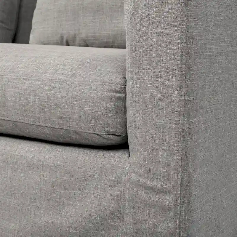 Divano Due Posti con Fodera Rimovibile – Beige / Grigio Ghiaccio / Grigio Antracite
