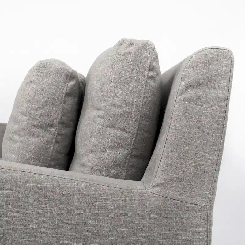 Divano Due Posti con Fodera Rimovibile – Beige / Grigio Ghiaccio / Grigio Antracite