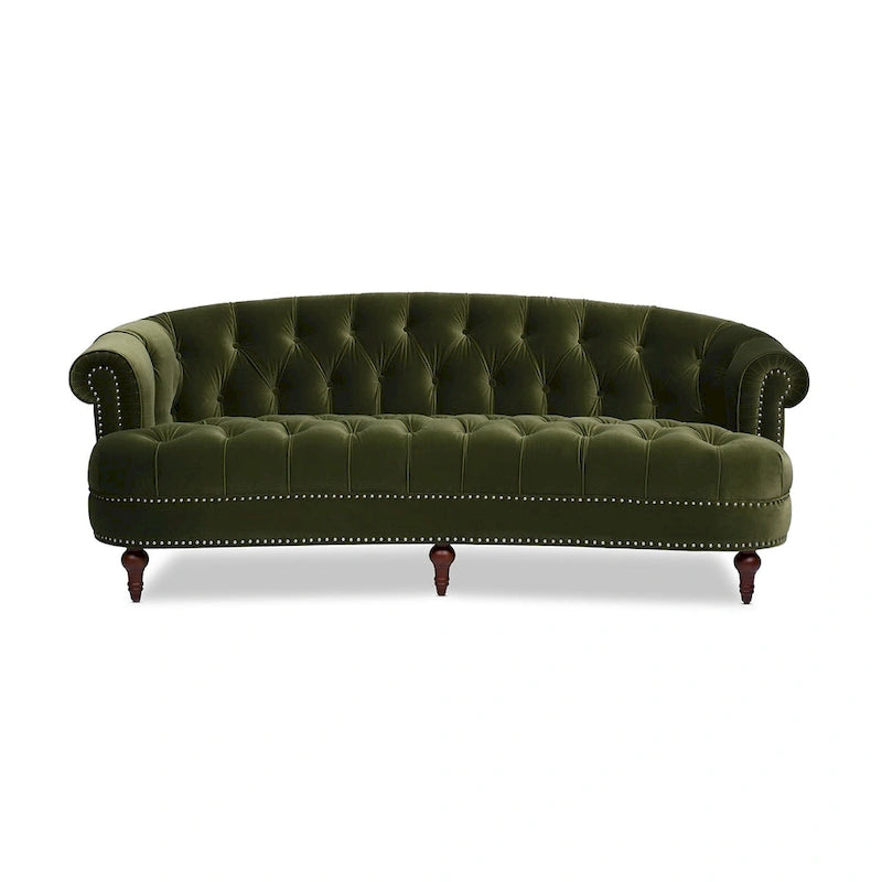 Divano Chesterfield in velluto con bottoni, a 3 posti, colori assortiti
