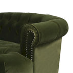 Divano Chesterfield in velluto con bottoni, a 3 posti, colori assortiti